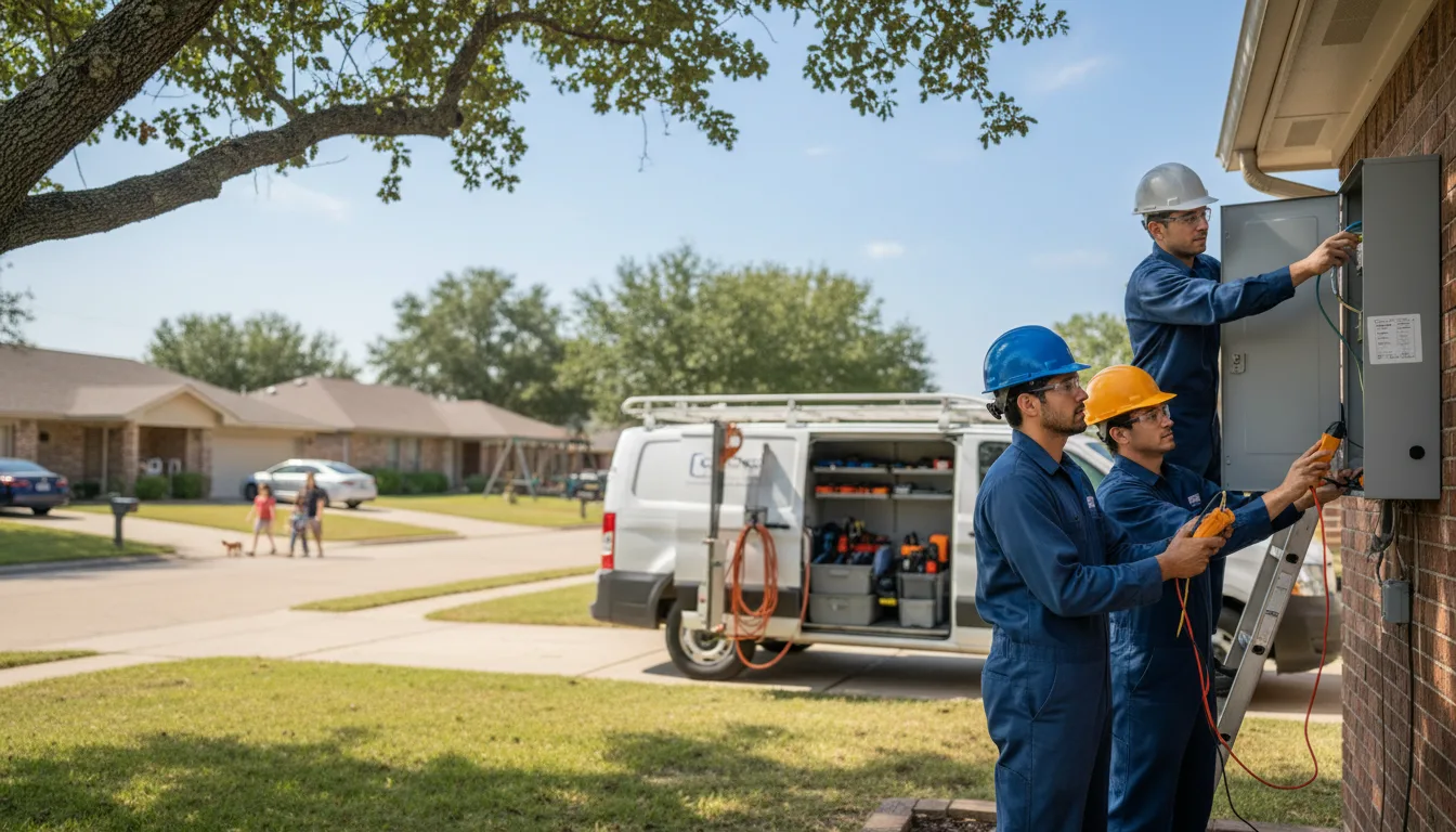Certified electrician providing emergency electrical services in Chattanooga, OK